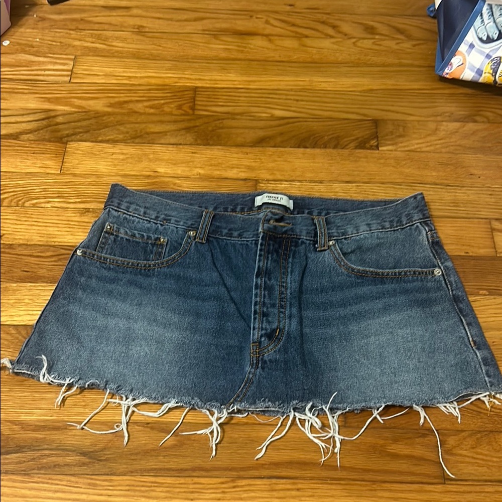 Forever 21 Blue Mini Skirt Night Out